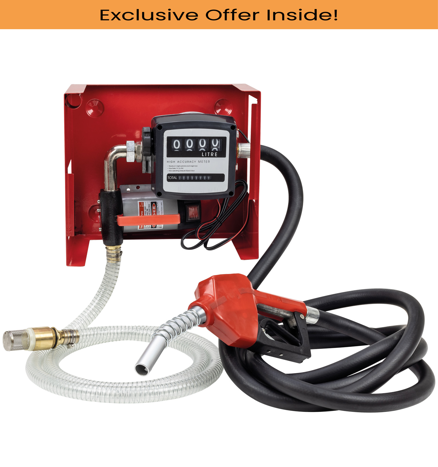SIP 06805 12v Diesel Transfer Pump with Fuel Meter