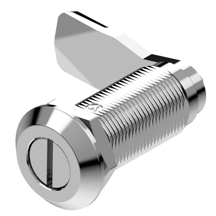 Quarter Turn Lock 2x4 Slot with 50mm Grip Height Black Powder Coated or Bright Chrome, Metrol - 1420-50024