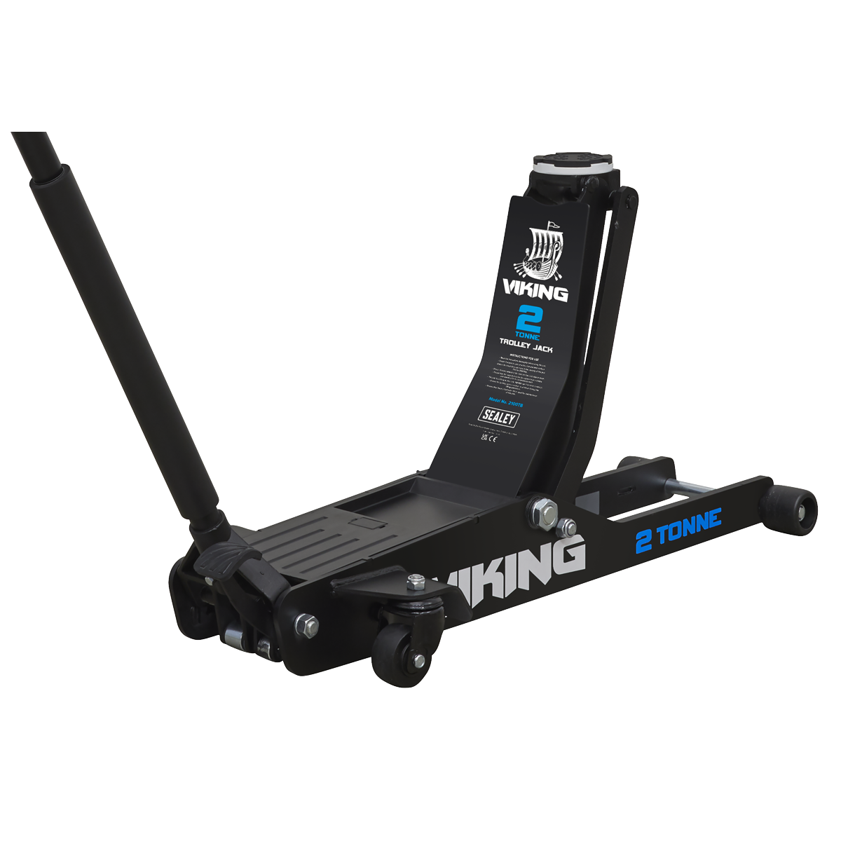Sealey 2100TB Viking Low Entry Long Reach Trolley Jack 2tonne with Rocket Lift
