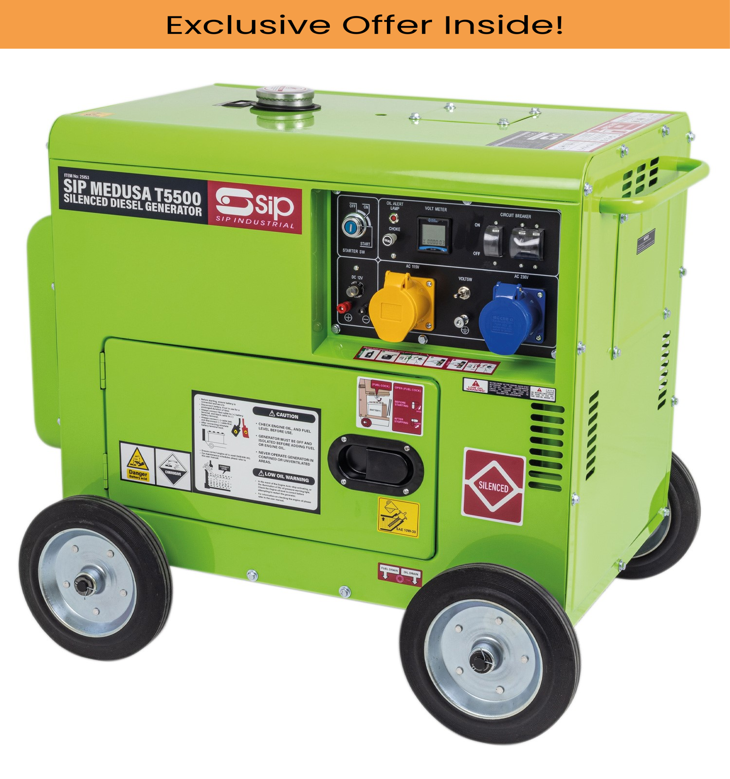 SIP 25153 MEDUSA T5500 Silenced Diesel Generator