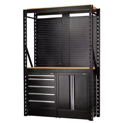 Draper 27972 Bunker 15 Piece Modular Storage Combo 2 Tier Racking, 1500mm, Stainless Steel Worktop