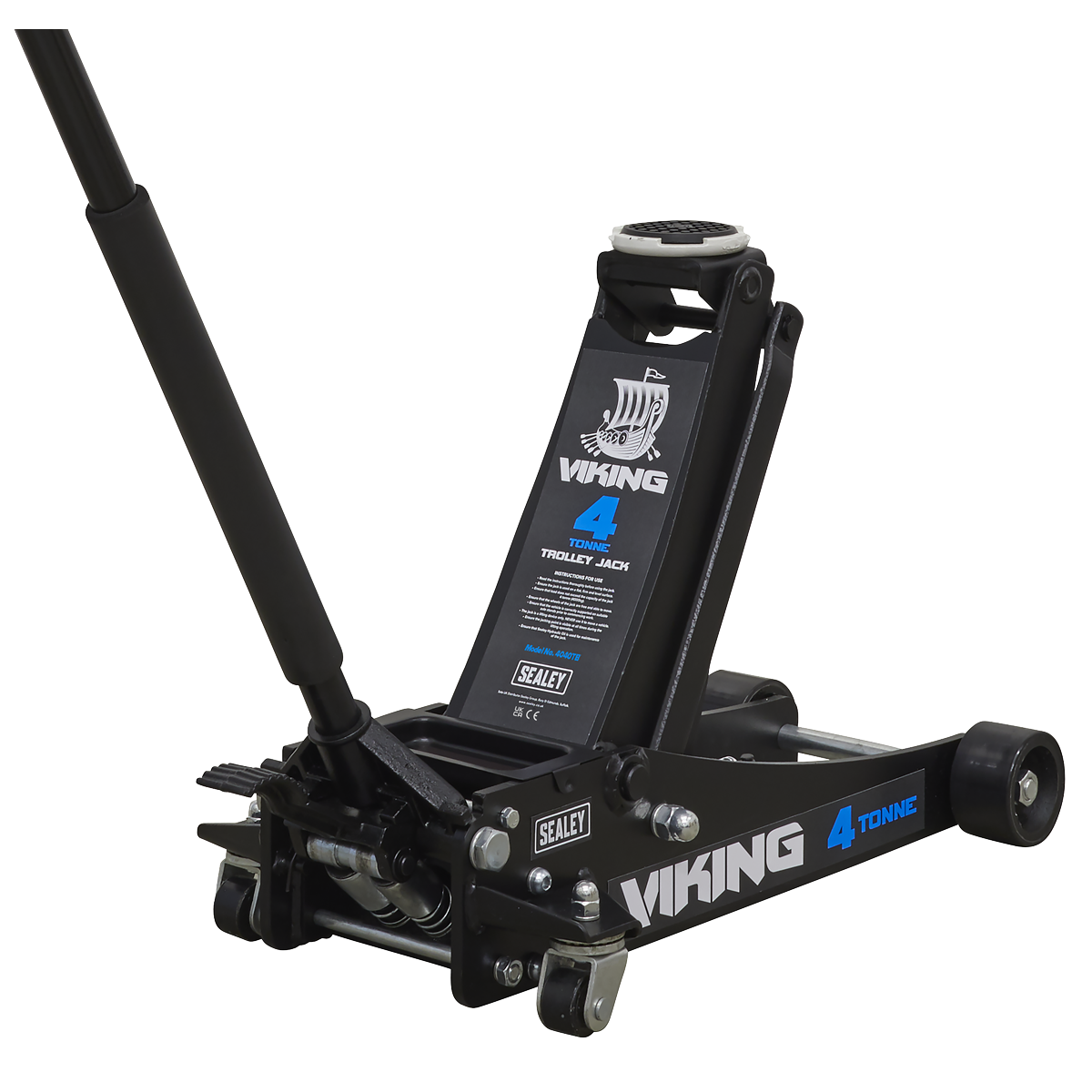 Sealey 4040TB Viking Tyre Bay Trolley Jack 4tonne Low Entry with Rocket Lift
