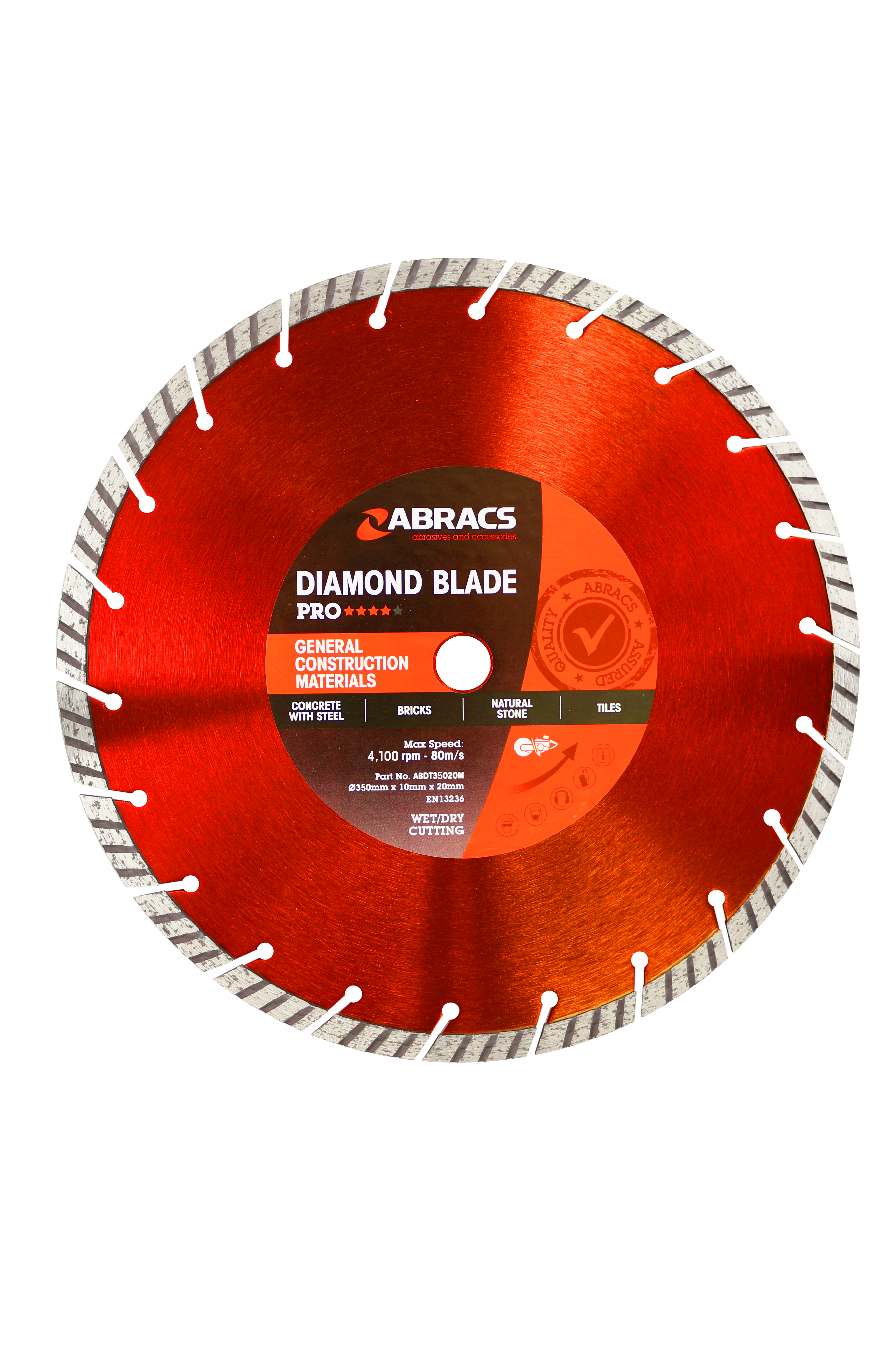 Abracs Diamond Blade GCM - PRO, 350mm x 10mm x 20mm, ABDT35020M