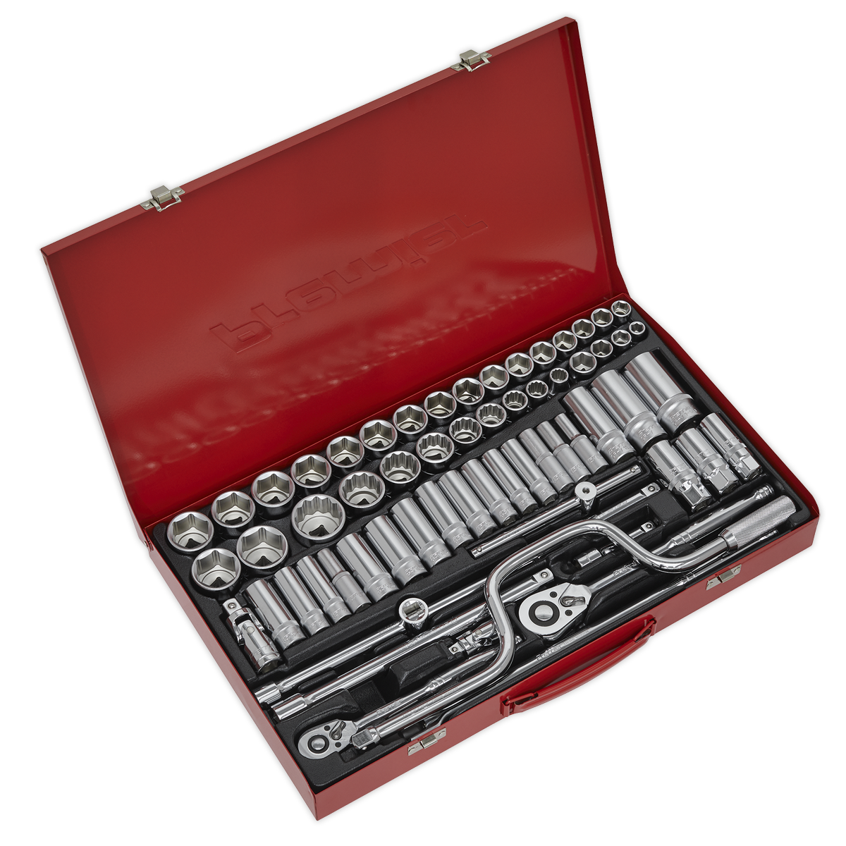 Sealey AK694 Socket Set 64pc 3/8" & 1/2"Sq Drive 6pt WallDrive - Metric/Imperial