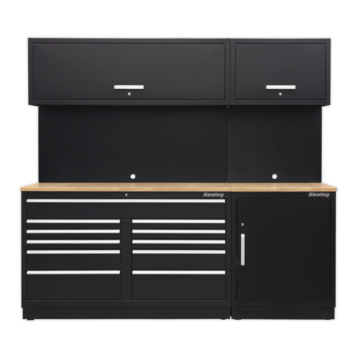 Sealey APMSCOMBO4W APMSCOMBO4W Premier 2.3m Storage System - Oak Worktop