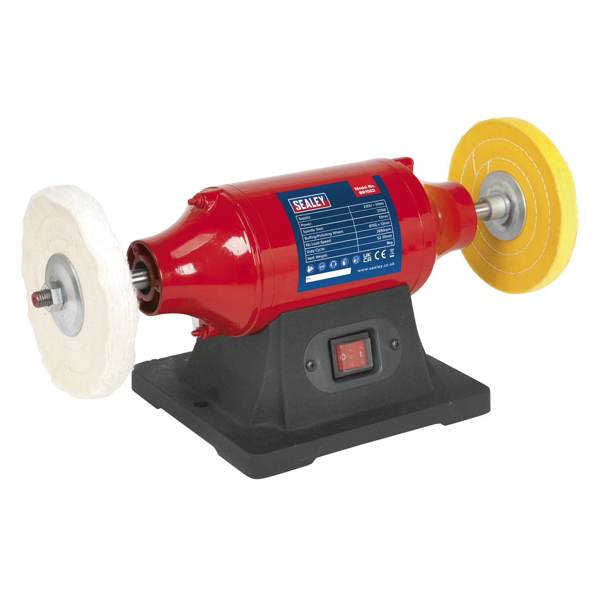 Sealey BB1502 Bench Mounting Buffer/Polisher Ø150mm 370W/230V