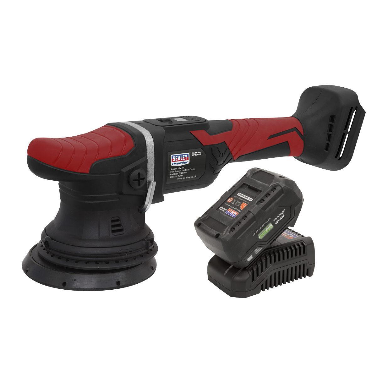 Sealey CP20VOPKIT Cordless Orbital Polisher Kit 20V SV20 Series Ø125mm