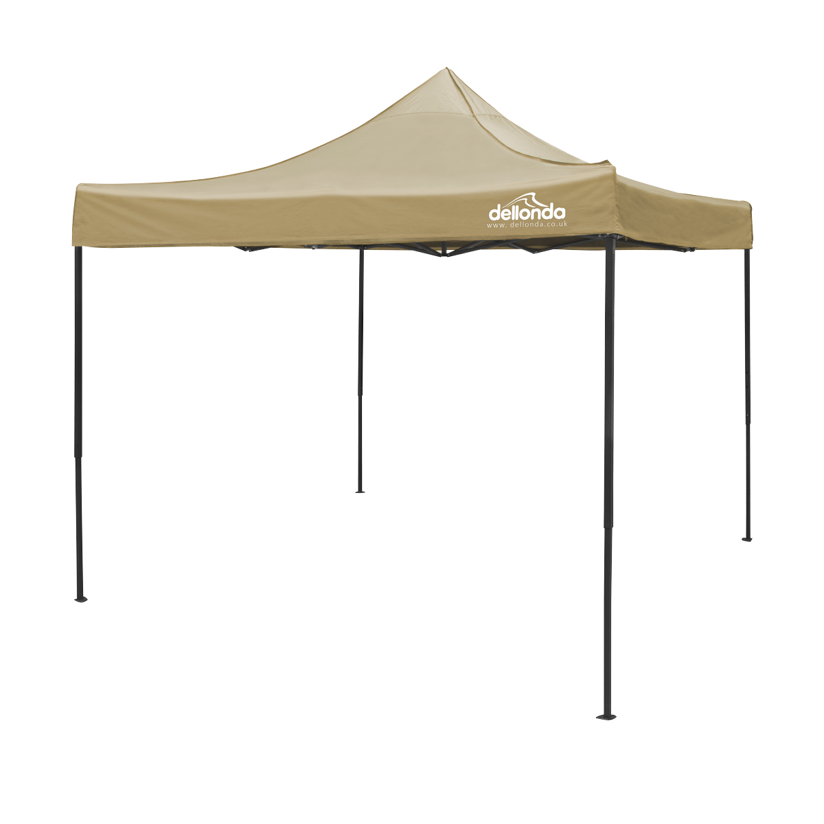 Sealey DG130 Dellonda Premium 3 x 3m Pop-Up Gazebo, PVC Coated, Water Resistant Fabric, Supplied with Carry Bag, Rope, Stakes & Weight Bags - Beige