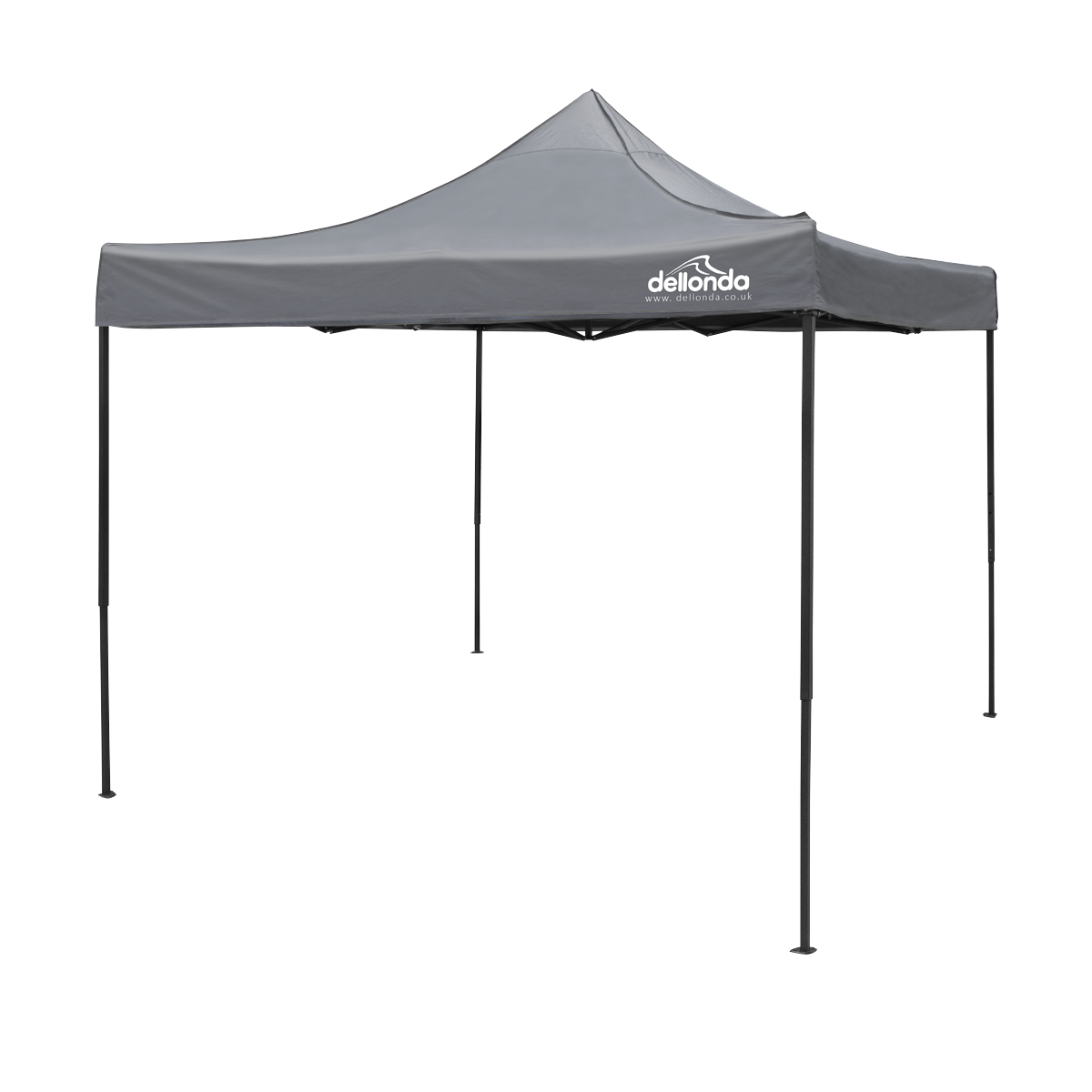 Sealey DG133 Dellonda Premium 3 x 3m Pop-Up Gazebo, PVC Coated, Water Resistant Fabric, Supplied with Carry Bag, Rope, Stakes & Weight Bags - Grey