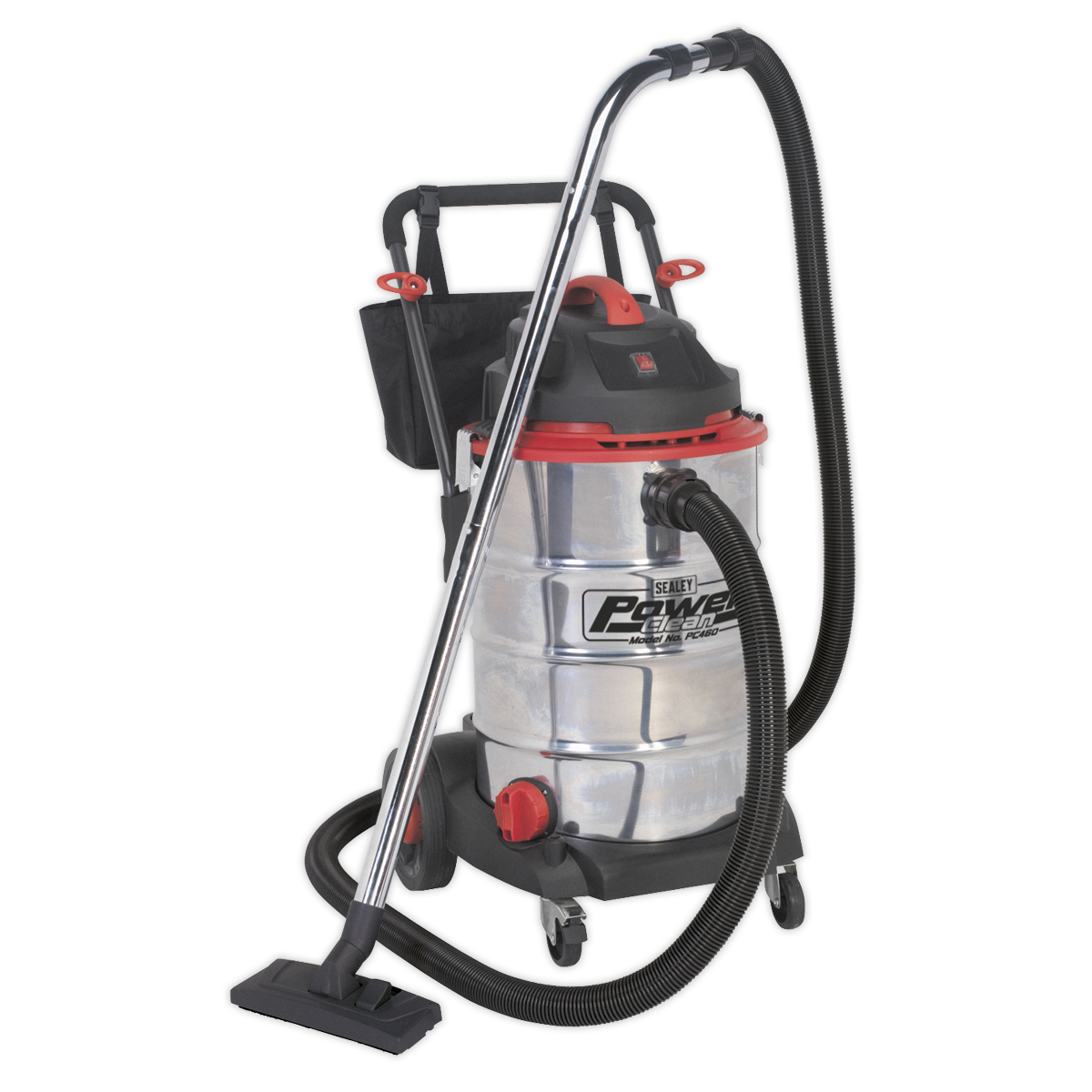 Sealey PC460 Vacuum Cleaner Wet & Dry 60L Stainless Drum 1600W/230V