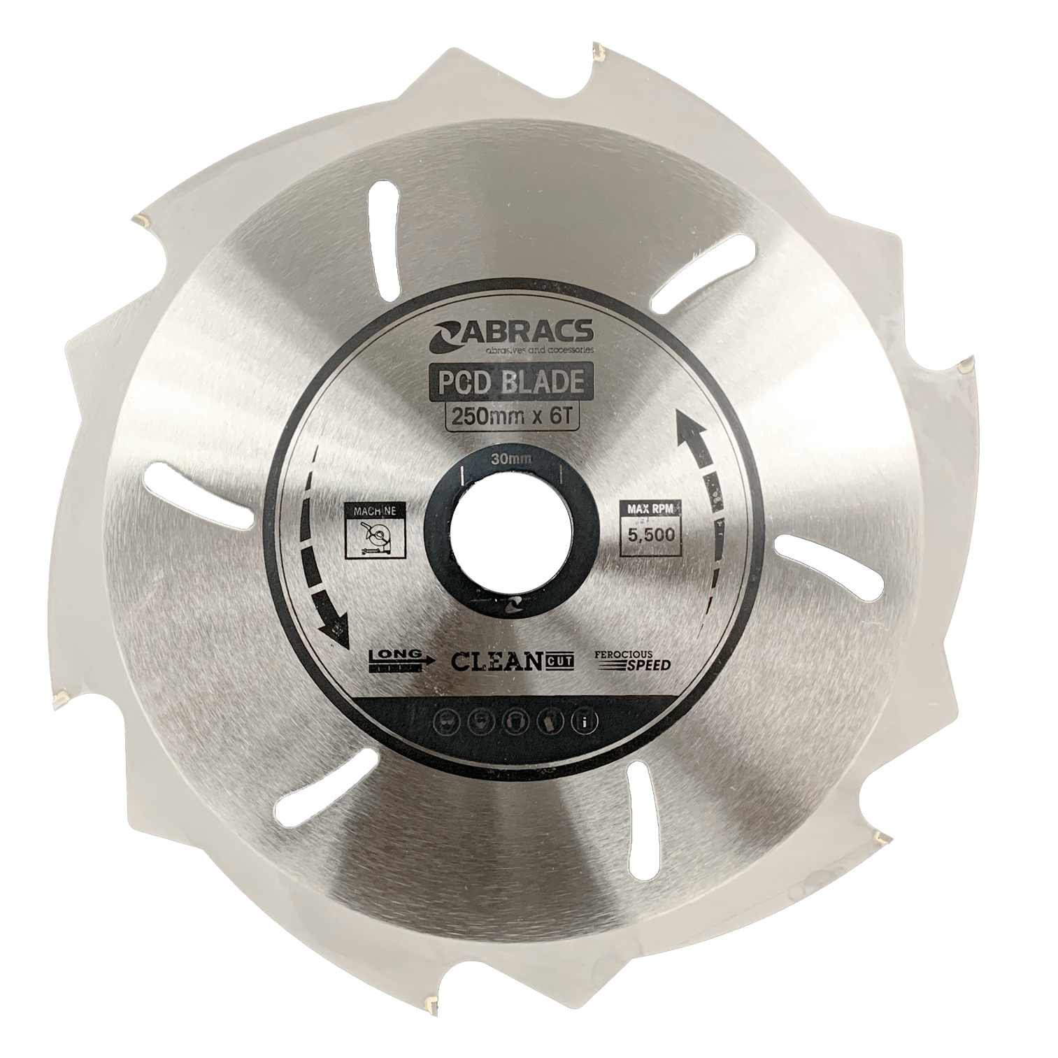 Abracs PCD Blade, 250mm x 30mm x 6T, PCD2506