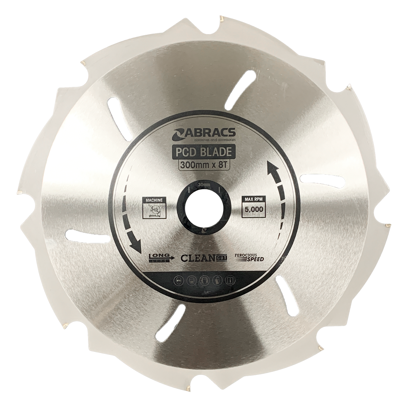 Abracs PCD Blade, 300mm x 30mm x 8T, PCD3008