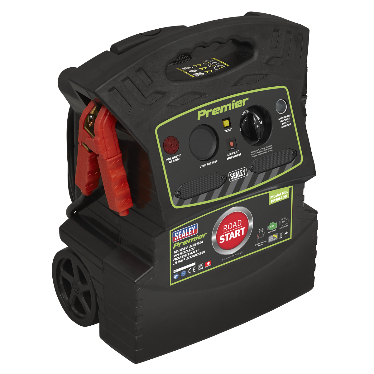Sealey PRS6400 Premier 12/24V 6400A Wheeled RoadStart Jump Starter