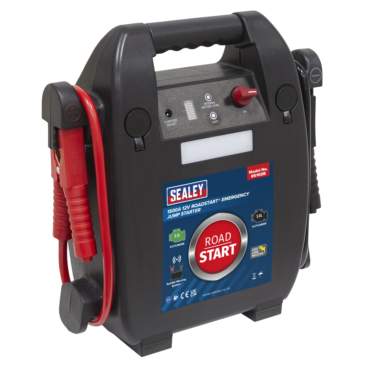 Sealey RS102B RoadStart Emergency Jump Starter 12V 3.5L 6-Cylinder