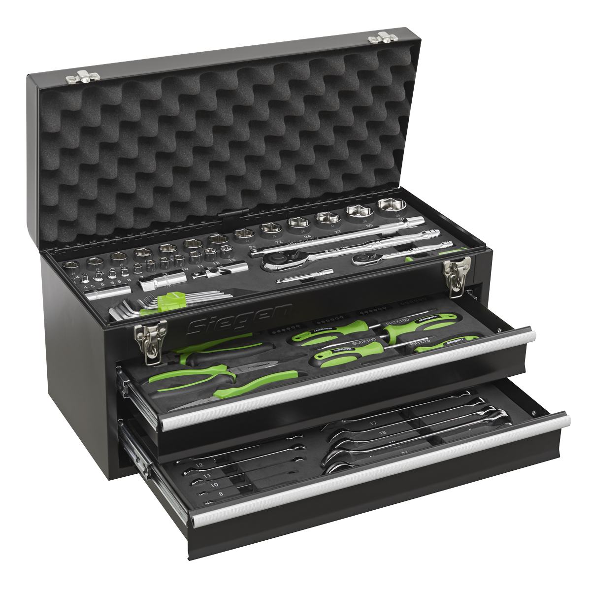 Sealey S01055 Portable Tool Chest 2 Drawer with 90pc Tool Kit