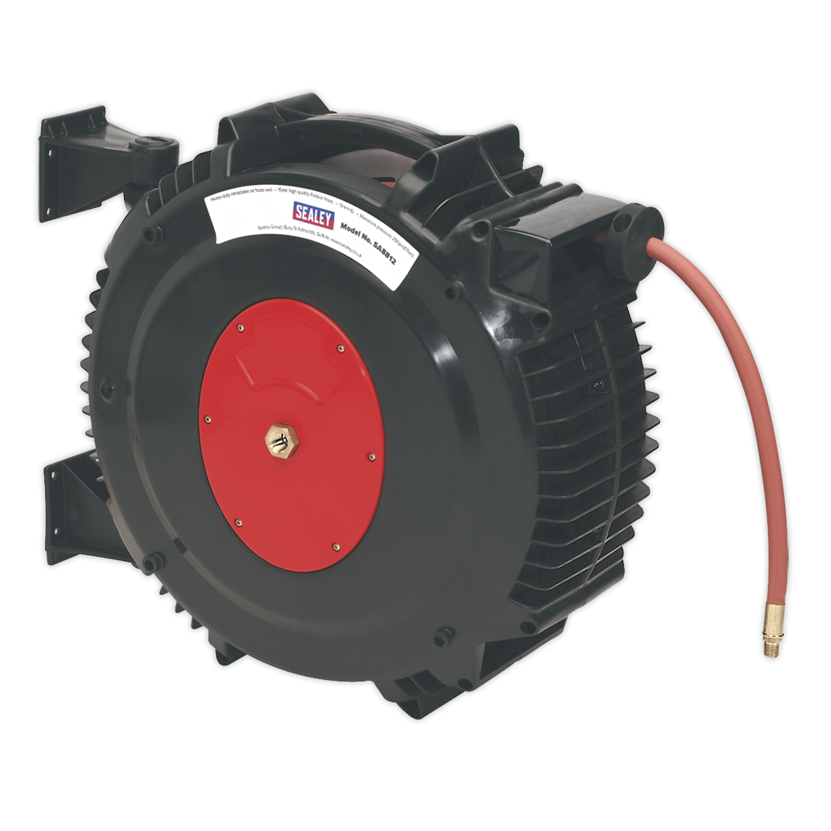 Sealey SA8812 Retractable Air Hose Reel 15m Ø13mm ID Rubber Hose