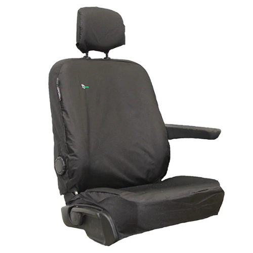 Seat Cover For Renault Trafic 2014 Onwards - Driver - Black, Town & Country - TV01BLK