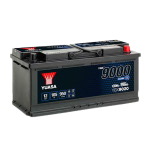 Yuasa YBX9020 AGM START STOP CAR BATTERY 12V 105AH