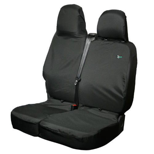Seat Cover For Renault Trafic 2014 Onwards - Folding Double Passenger, Town & Country - TV02BLK